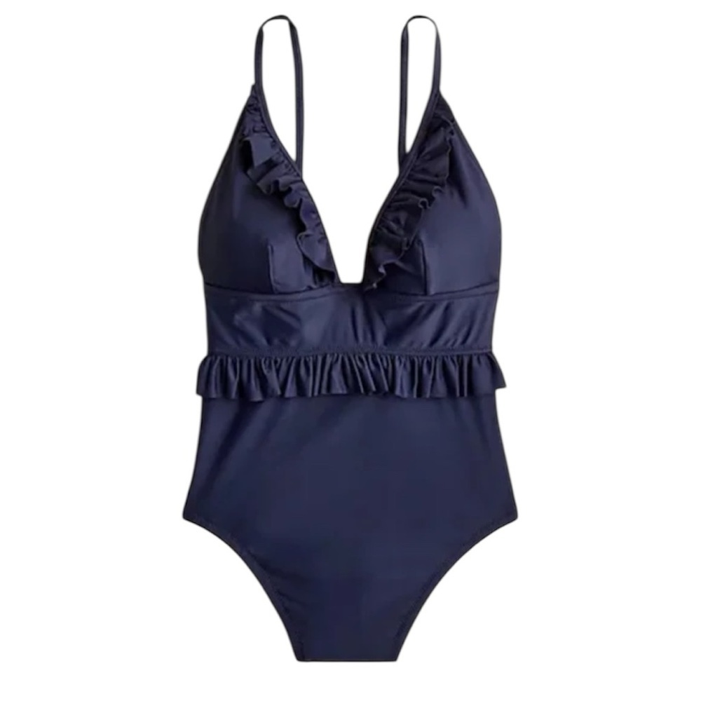 J crew navy blue Elegant One-Piece Swimsuit size 10